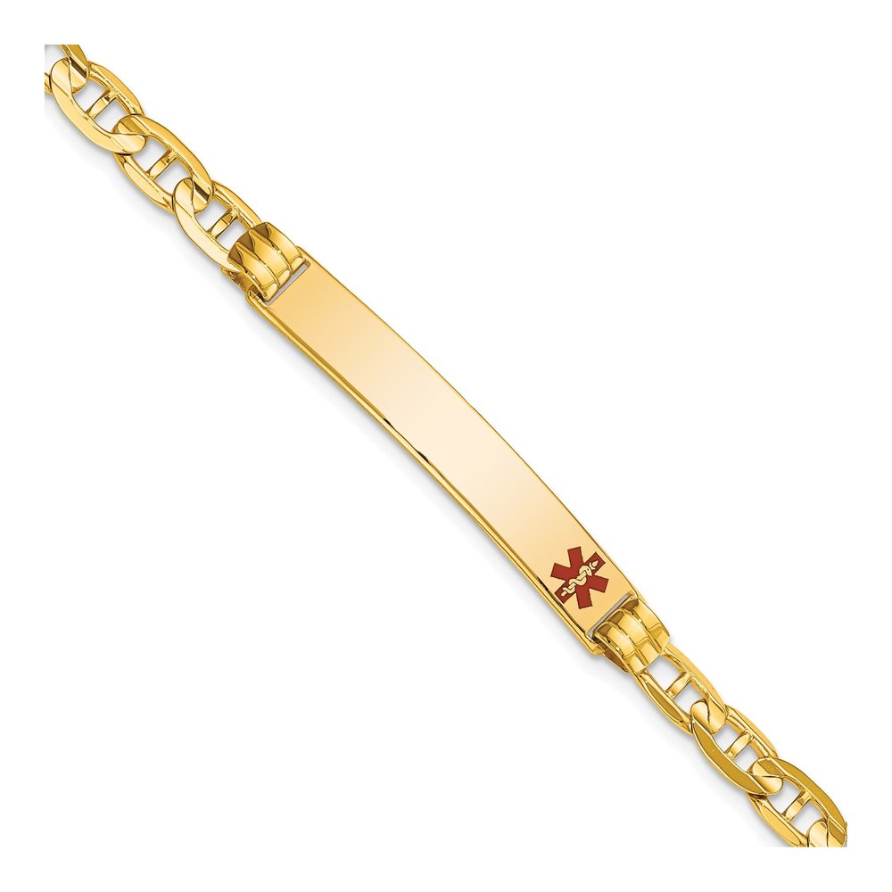 14K Yellow Gold Medical ID Bracelet, Engravable