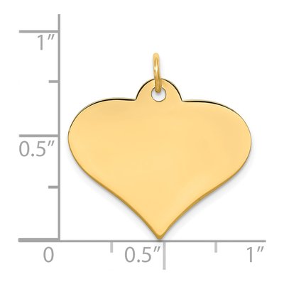 14K Yellow Gold Heart Disc Charm – view 4