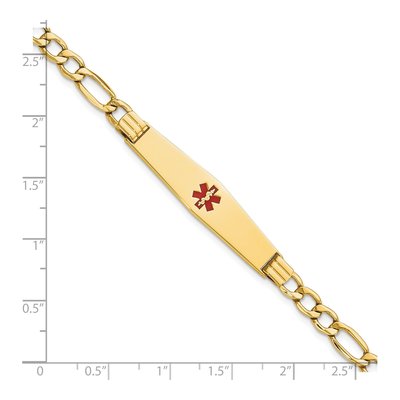 14K Yellow Gold Medical ID Figaro Bracelet – view 3