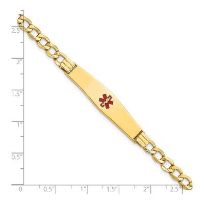 14K Yellow Gold Medical ID Curb Bracelet – view 3