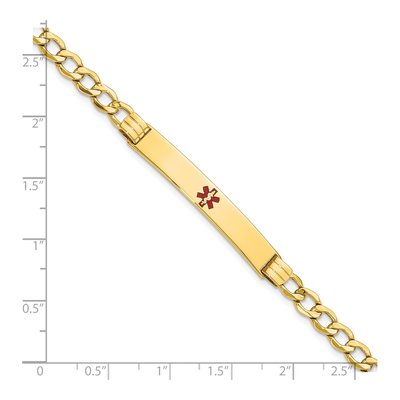 14K Yellow Gold Medical ID Cuban Bracelet – view 4