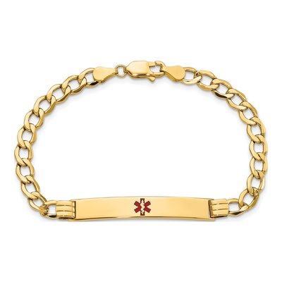14K Yellow Gold Medical ID Cuban Bracelet – view 5