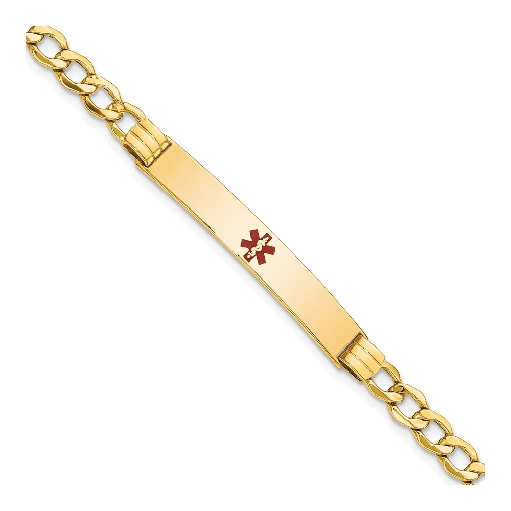 14K Yellow Gold Medical ID Cuban Bracelet