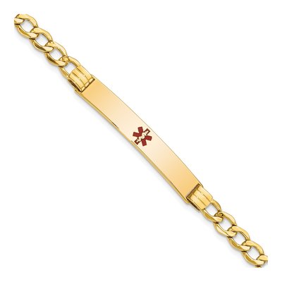 14K Yellow Gold Medical ID Cuban Bracelet