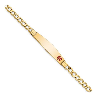 14K Yellow Gold Medical ID Bracelet