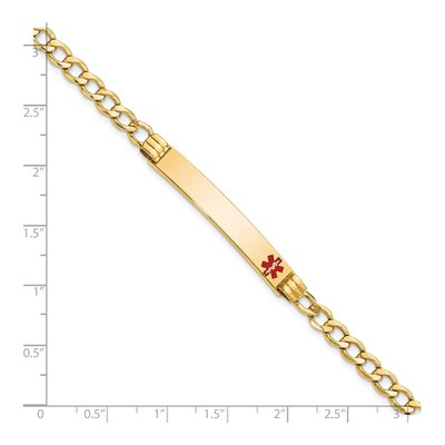 14K Yellow Gold Medical ID Cuban Link Bracelet – view 4