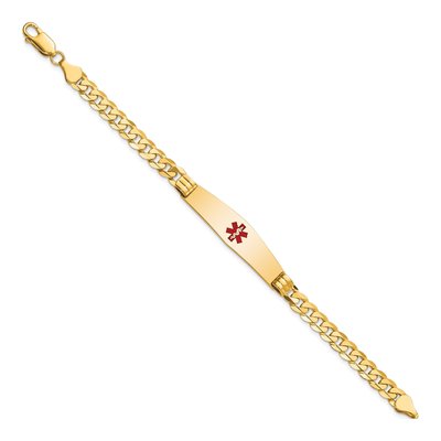 14K Yellow Gold Medical ID Curb Bracelet – view 3