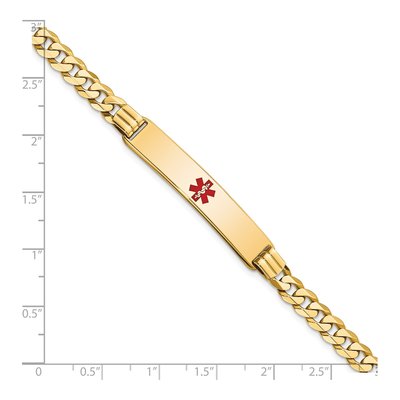 14K Yellow Gold Medical ID Curb Bracelet – view 5