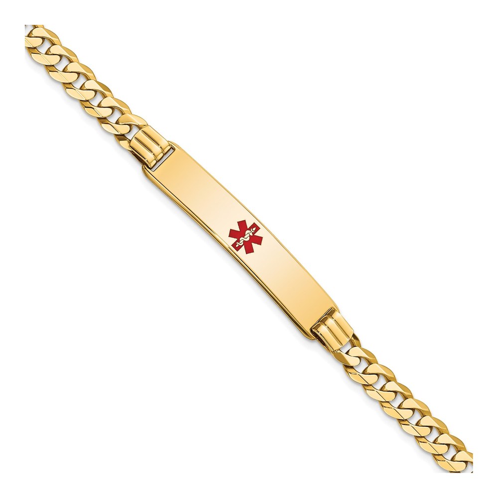 14K Yellow Gold Medical ID Curb Bracelet