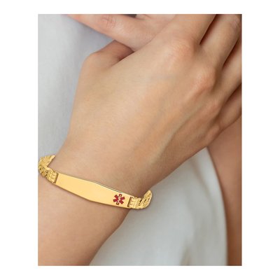 14K Yellow Gold Medical ID Bracelet – view 6