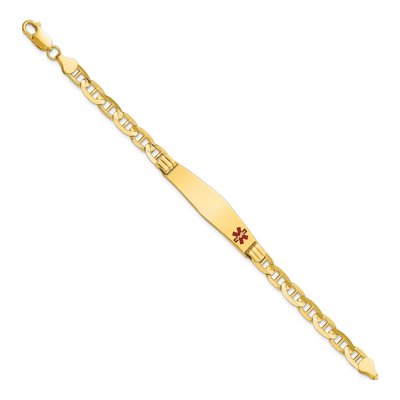 14K Yellow Gold Anchor Medical ID Bracelet – view 2