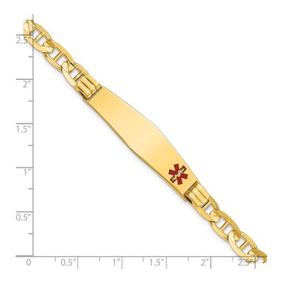 14K Yellow Gold Anchor Medical ID Bracelet – view 3