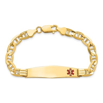 14K Yellow Gold Anchor Medical ID Bracelet – view 4