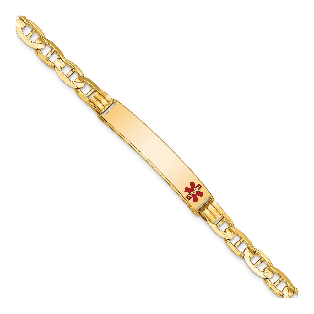 14K Yellow Gold Medical ID Bracelet, 7in