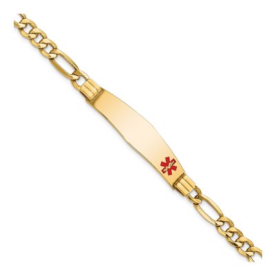 14K Yellow Gold Medical ID Bracelet