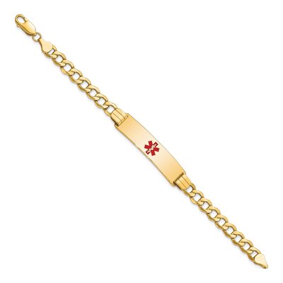 14K Yellow Gold Centered Medical ID Bracelet – view 2