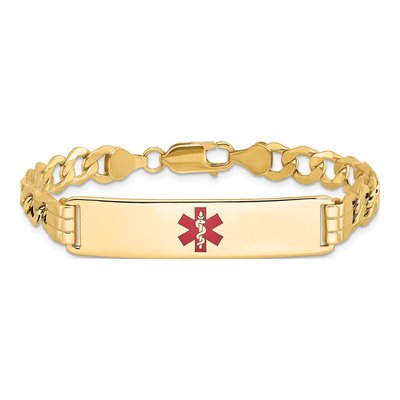 14K Yellow Gold Centered Medical ID Bracelet – view 3