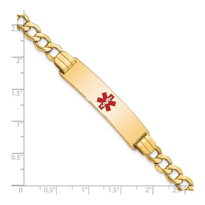 14K Yellow Gold Centered Medical ID Bracelet – view 4
