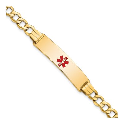 14K Yellow Gold Centered Medical ID Bracelet