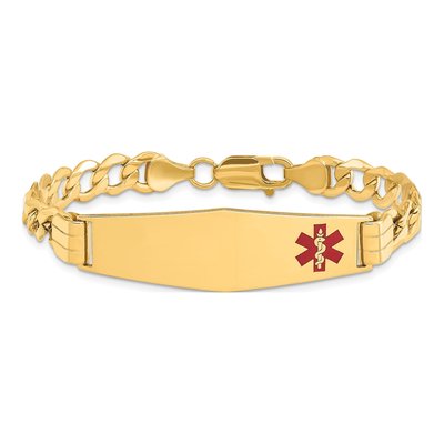 14K Yellow Gold Medical ID Curb Bracelet – view 3