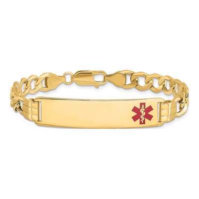 14K Yellow Gold Medical ID Curb-Link Bracelet – view 4
