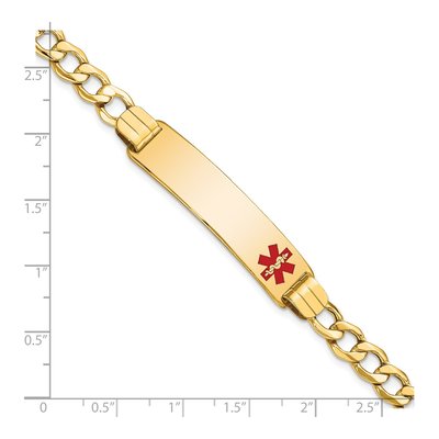 14K Yellow Gold Medical ID Curb-Link Bracelet – view 5
