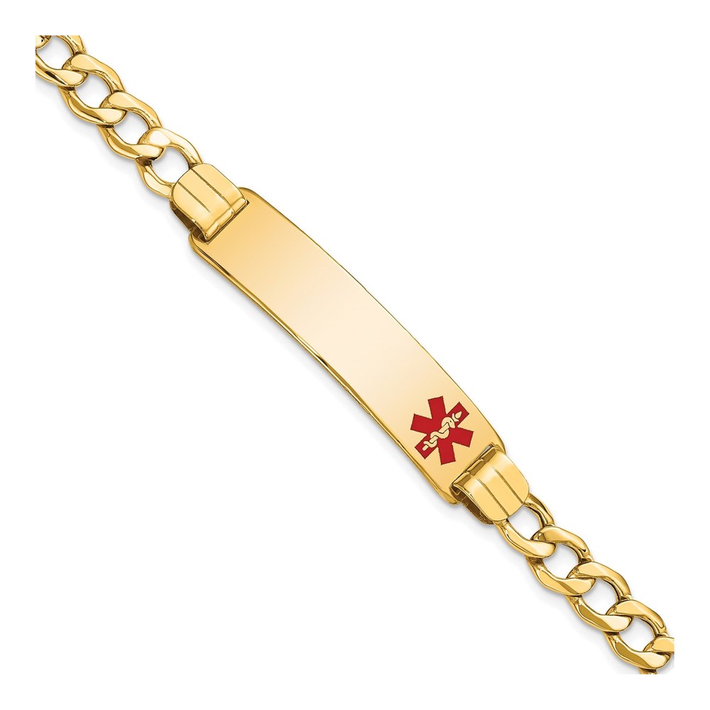 14K Yellow Gold Medical ID Curb-Link Bracelet