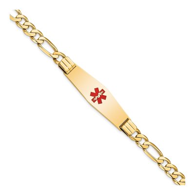 14K Yellow Gold Medical ID Bracelet