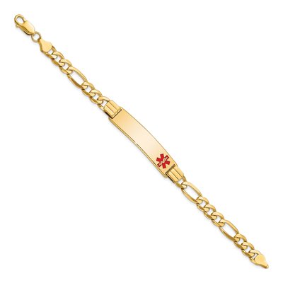 14K Yellow Gold Medical Alert ID Bracelet – view 3