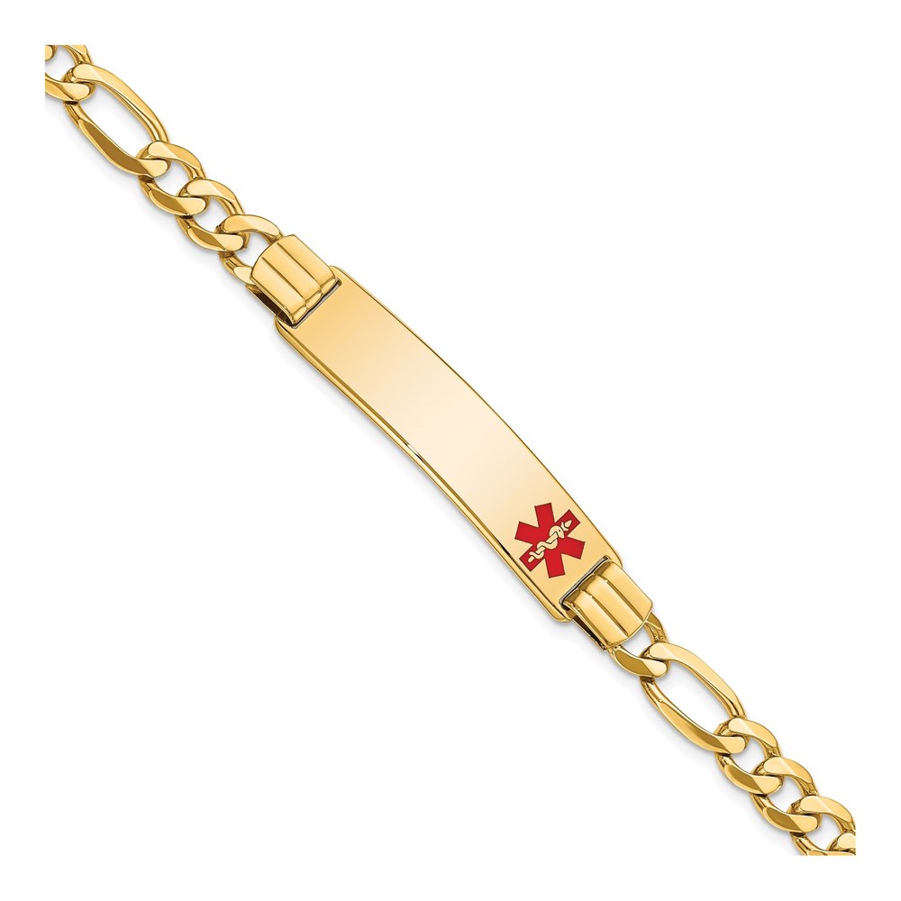 14K Yellow Gold Medical Alert ID Bracelet