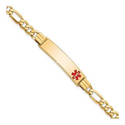 14K Yellow Gold Medical Alert ID Bracelet