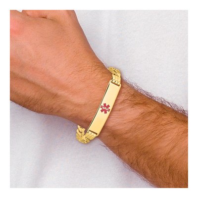 14K Yellow Gold Medical Alert ID Bracelet – view 6