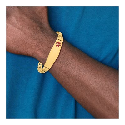 14K Yellow Gold Medical ID Bracelet – view 6