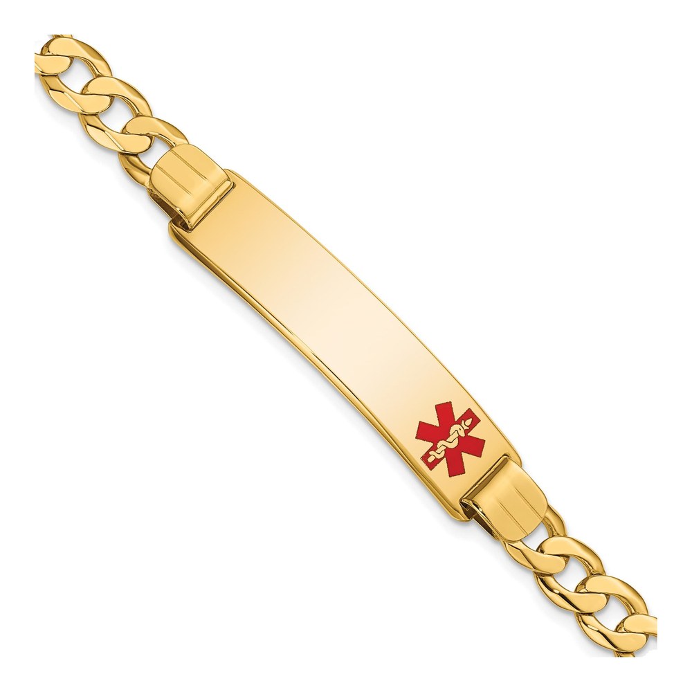 14K Yellow Gold Medical ID Bracelet, 7 inch