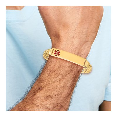 14K Yellow Gold Medical ID Bracelet – view 5