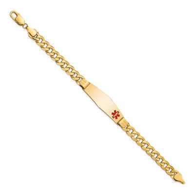 14K Yellow Gold Medical ID Curb Bracelet – view 2