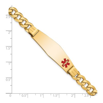 14K Yellow Gold Medical ID Curb Bracelet – view 3