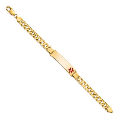 14K Yellow Gold Medical ID Curb Bracelet – view 2