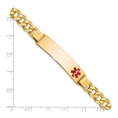 14K Yellow Gold Medical ID Curb Bracelet – view 3