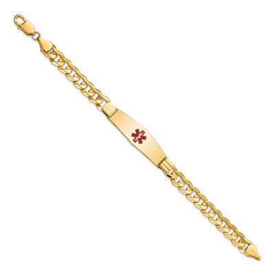 14K Yellow Gold Medical ID Curb Bracelet – view 2