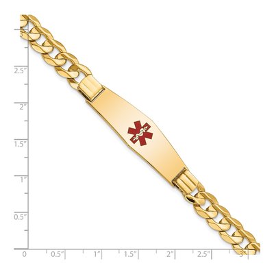 14K Yellow Gold Medical ID Curb Bracelet – view 3