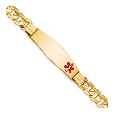14K Yellow Gold Medical ID Bracelet