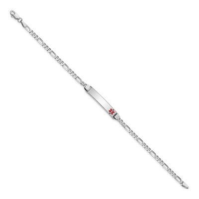 14K White Gold Medical ID Bracelet – view 3