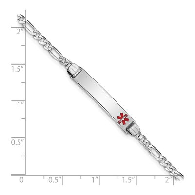14K White Gold Medical ID Bracelet – view 4