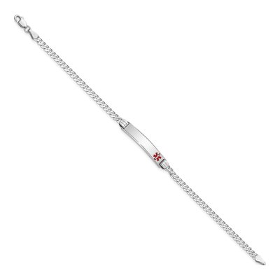 14K White Gold Medical ID Bracelet – view 2