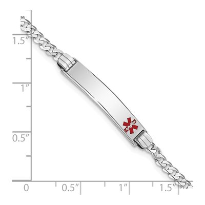 14K White Gold Medical ID Bracelet – view 3