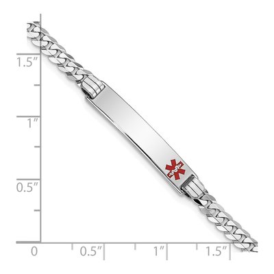 14K White Gold Medical ID Bracelet – view 3