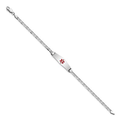 14K White Gold Medical ID Bracelet – view 2