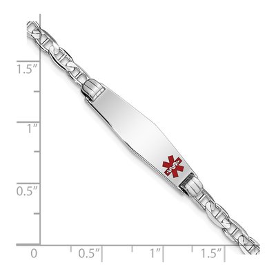 14K White Gold ID Bracelet – view 4