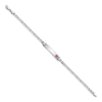 14K White Gold Medical ID Bracelet – view 3